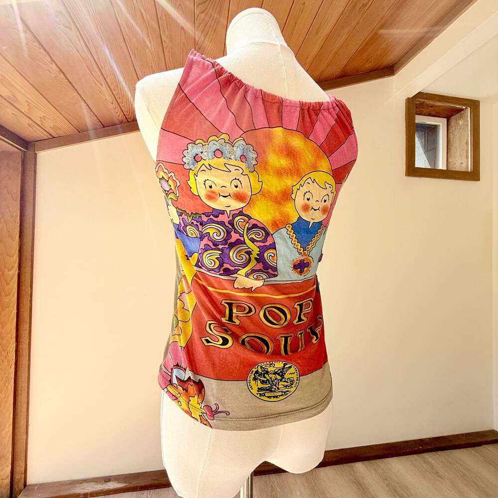 Euro Graphic Beaded Tank Top